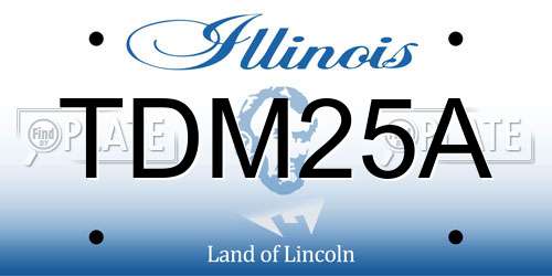 TDM25A Illinois License Plate