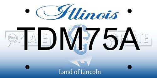 TDM75A Illinois License Plate