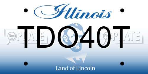 TDO40T Illinois License Plate