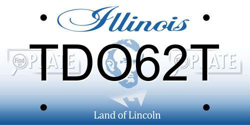 TDO62T Illinois License Plate
