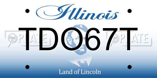 TDO67T Illinois License Plate