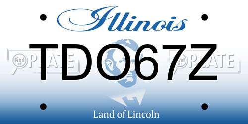 TDO67Z Illinois License Plate