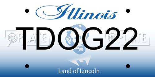 TDOG22 Illinois License Plate