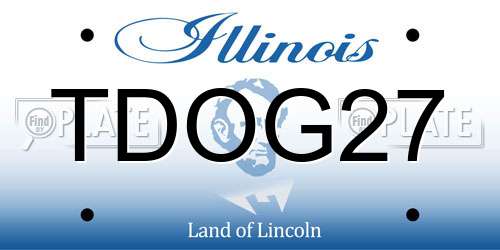 TDOG27 Illinois License Plate