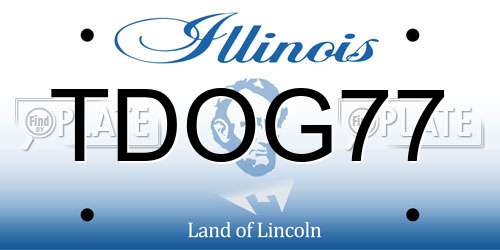 TDOG77 Illinois License Plate