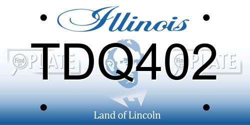 TDQ402 Illinois License Plate