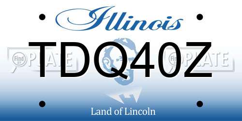 TDQ40Z Illinois License Plate