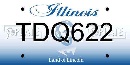 TDQ622 Illinois License Plate