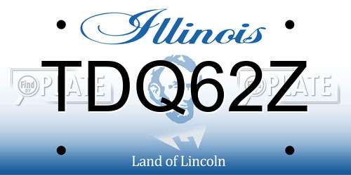TDQ62Z Illinois License Plate