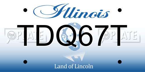 TDQ67T Illinois License Plate