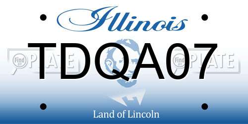 TDQA07 Illinois License Plate