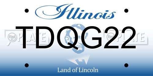 TDQG22 Illinois License Plate