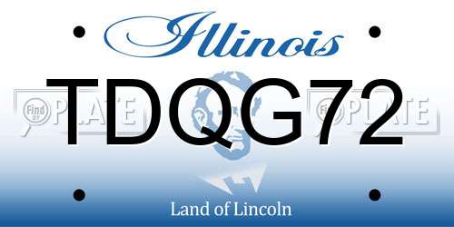 TDQG72 Illinois License Plate
