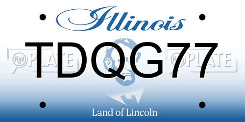 TDQG77 Illinois License Plate