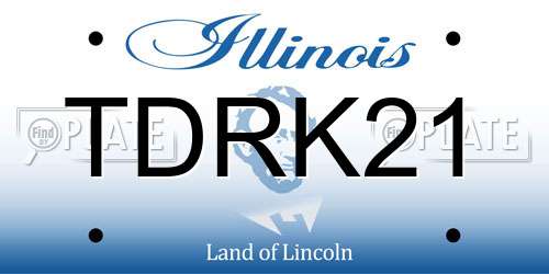 TDRK21 Illinois License Plate
