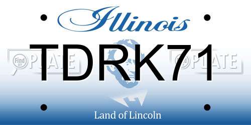 TDRK71 Illinois License Plate