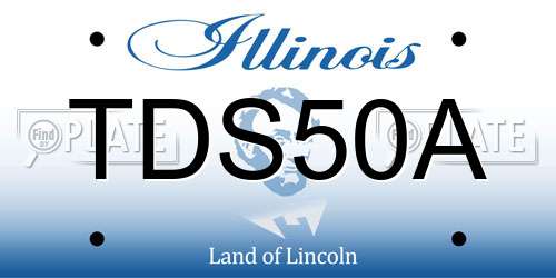 TDS50A Illinois License Plate