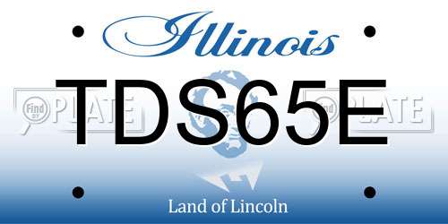 TDS65E Illinois License Plate