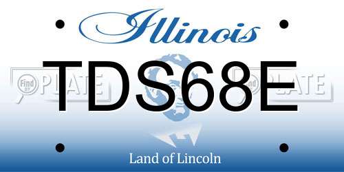 TDS68E Illinois License Plate