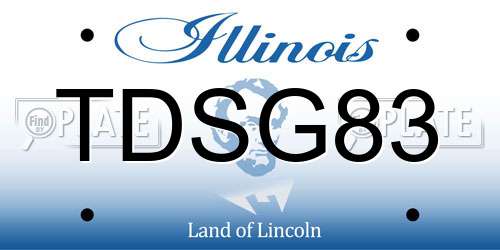 TDSG83 Illinois License Plate
