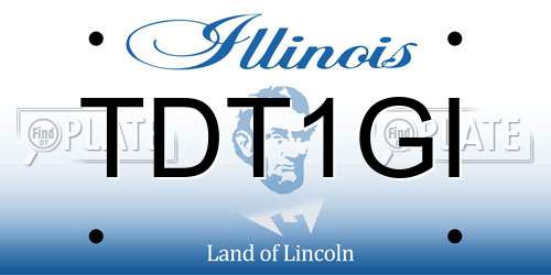 TDT1GI Illinois License Plate