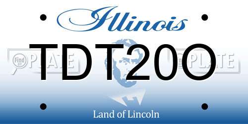 TDT20O Illinois License Plate