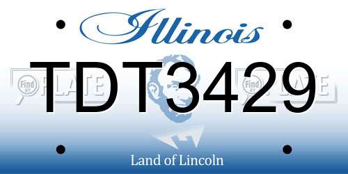 TDT3429 Illinois License Plate