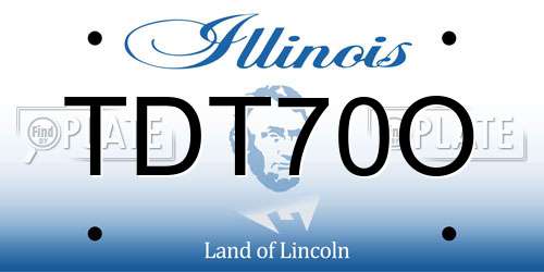 TDT70O Illinois License Plate