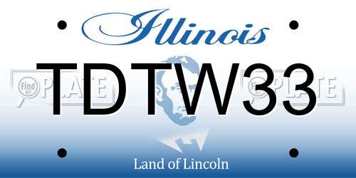 TDTW33 Illinois License Plate