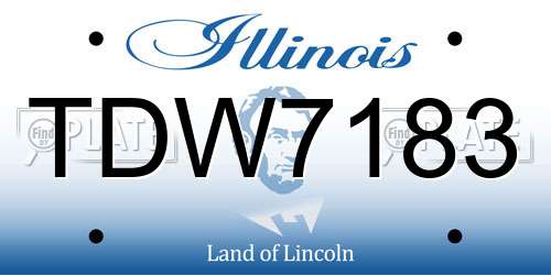 TDW7183 Illinois License Plate