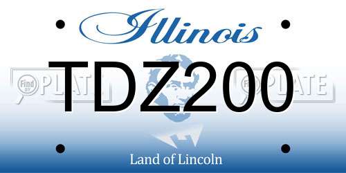 TDZ200 Illinois License Plate