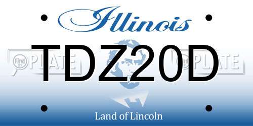 TDZ20D Illinois License Plate