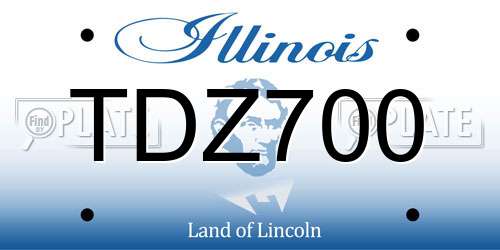TDZ700 Illinois License Plate