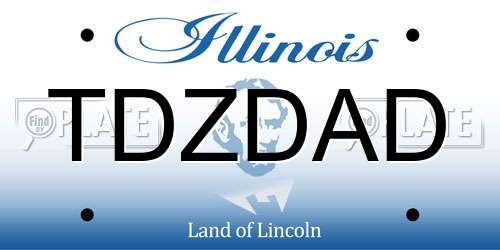 TDZDAD Illinois License Plate