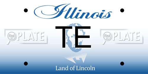 TE Illinois License Plate