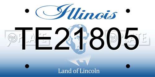 TE21805 Illinois License Plate