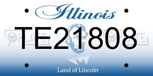 TE21808 Illinois License Plate