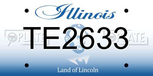 TE2633 Illinois License Plate