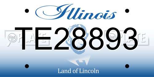 TE28893 Illinois License Plate