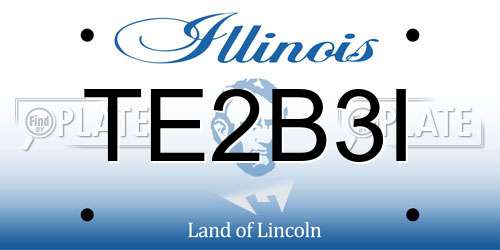 TE2B3I Illinois License Plate