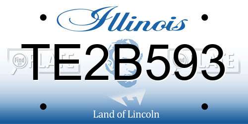 TE2B593 Illinois License Plate