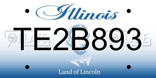 TE2B893 Illinois License Plate