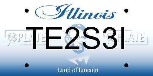 TE2S3I Illinois License Plate