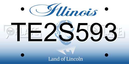 TE2S593 Illinois License Plate