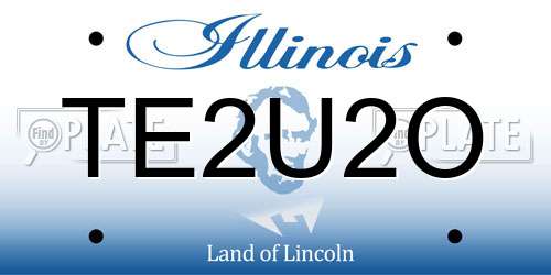 TE2U2O Illinois License Plate