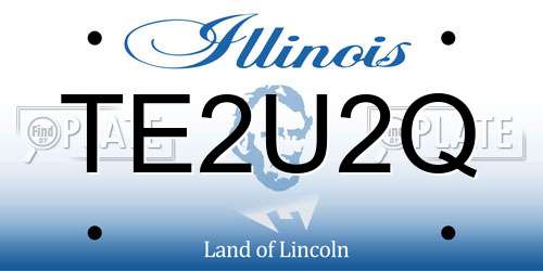 TE2U2Q Illinois License Plate