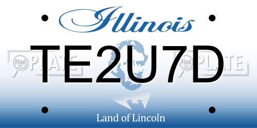 TE2U7D Illinois License Plate