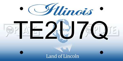TE2U7Q Illinois License Plate