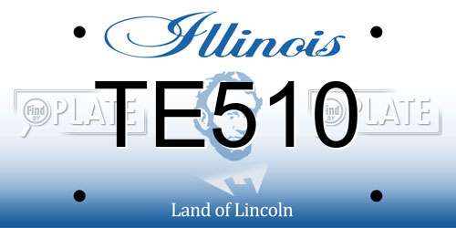 TE510 Illinois License Plate