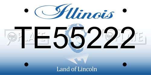 TE55222 Illinois License Plate